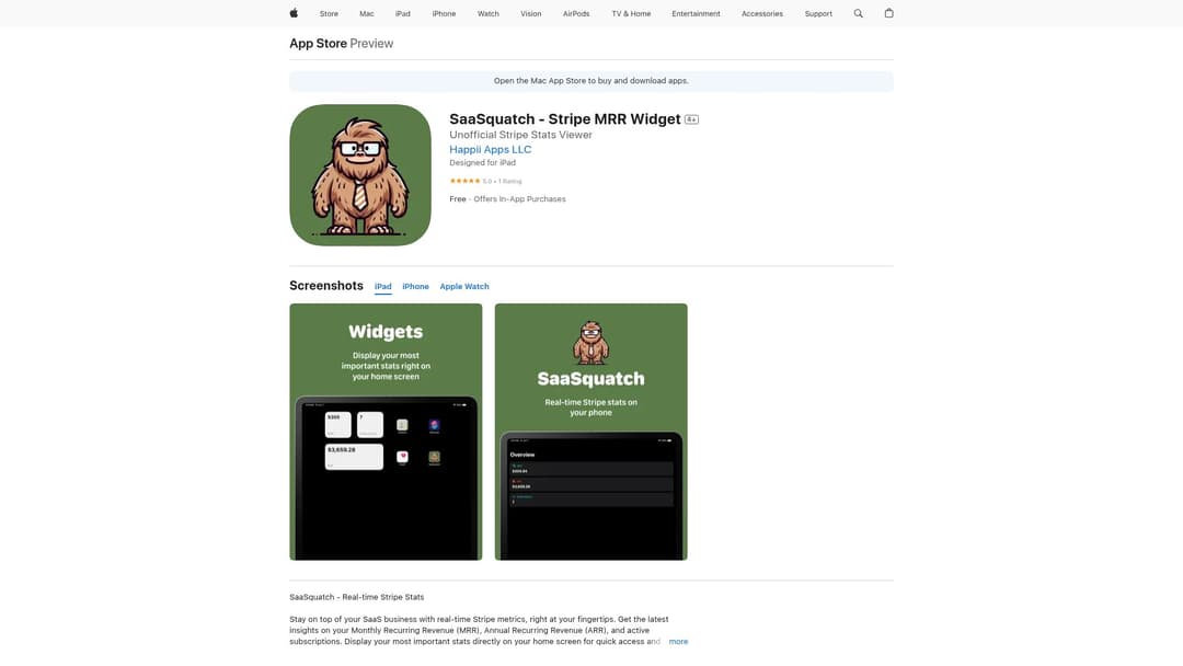 SaaSquatch - Stripe MRR Widget
