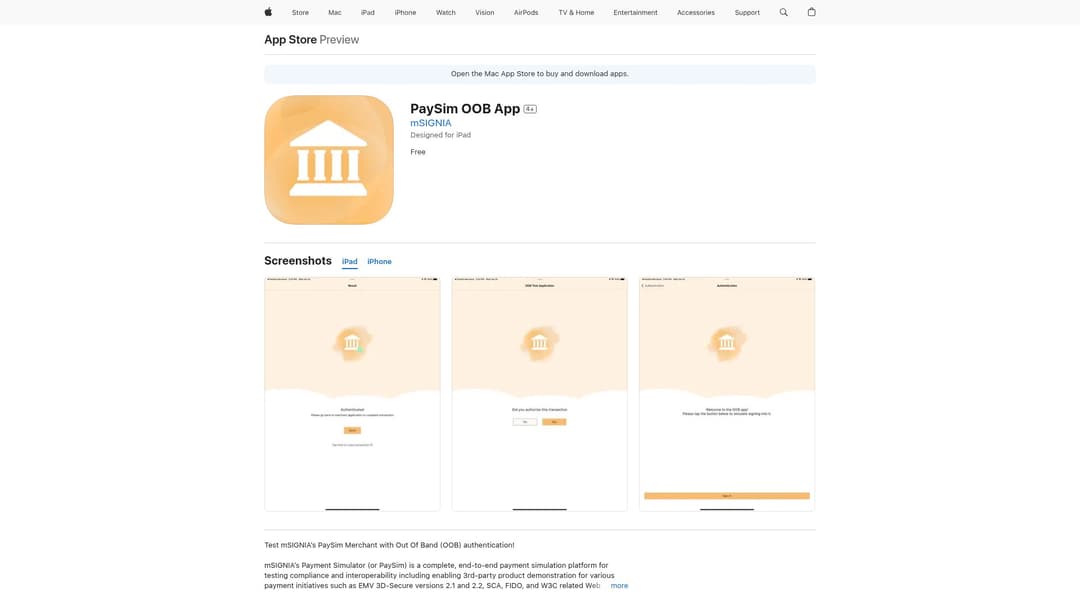 PaySim OOB App