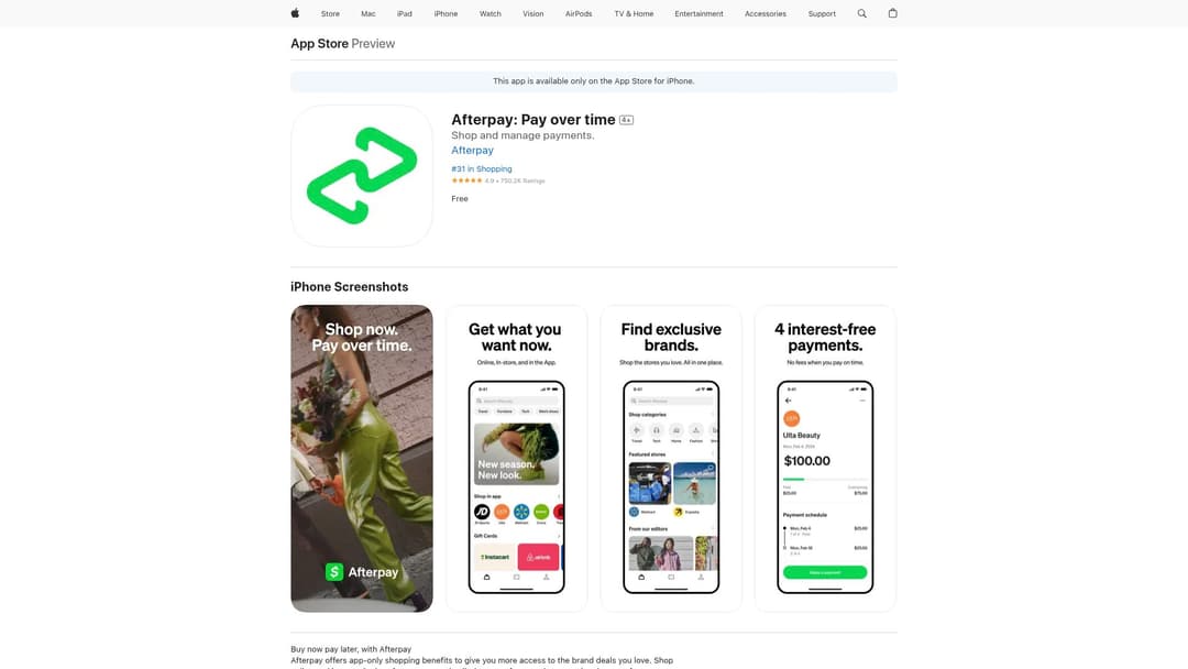 Afterpay - Buy Now, Pay Later