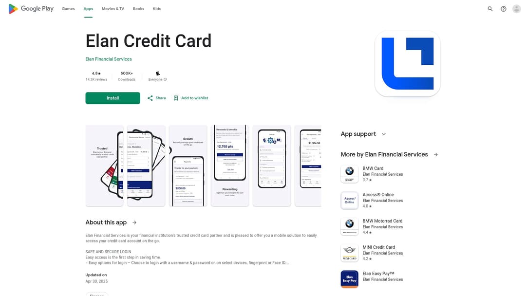 Elan Credit Card