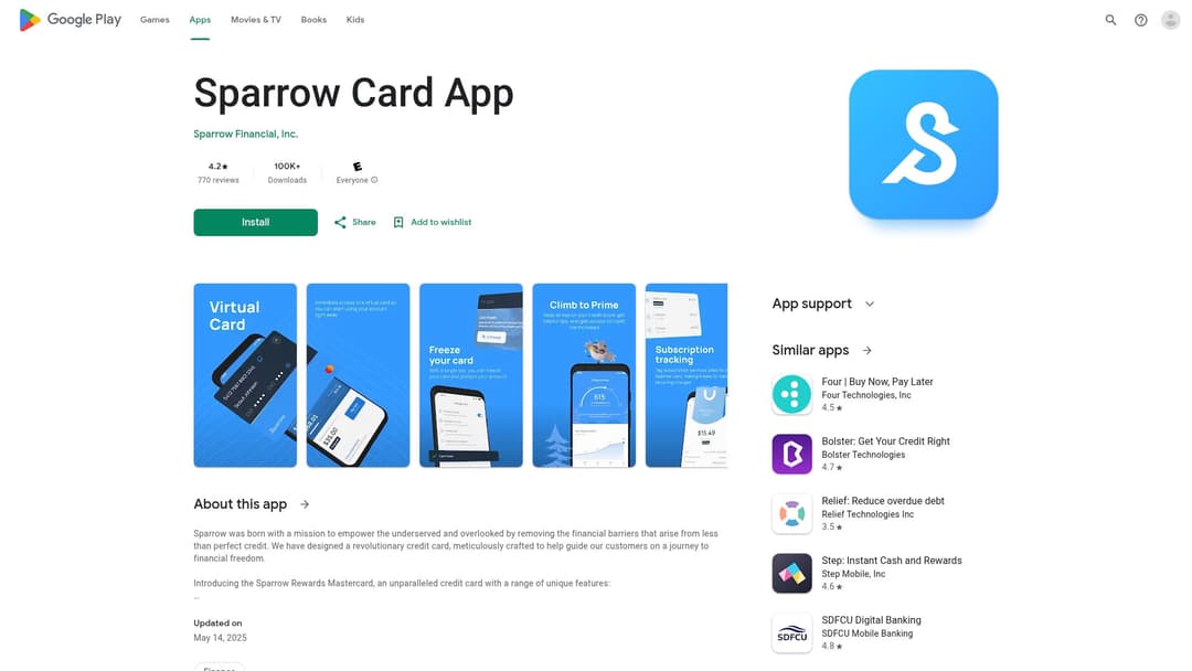 Sparrow Card App