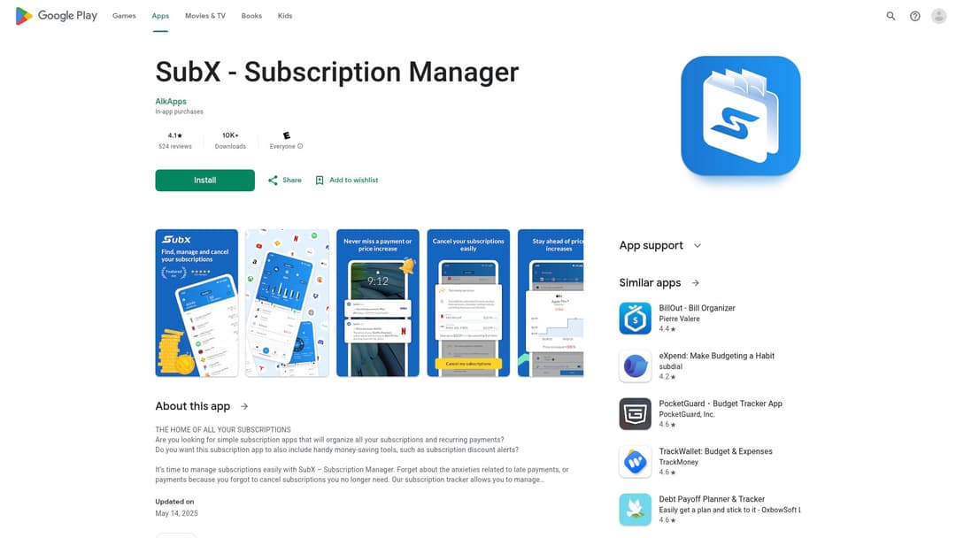 SubX - Subscription Manager