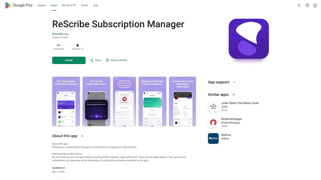 ReScribe Subscription Manager