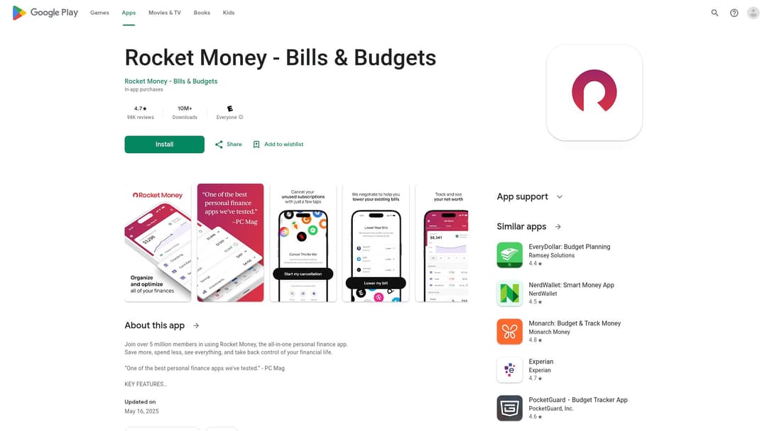 Rocket Money - Bills & Budgets