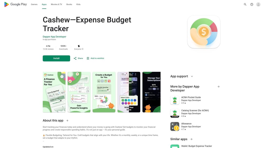 Cashew—Expense Budget Tracker