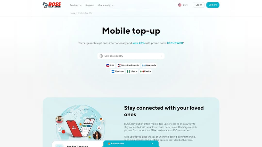 International Mobile Top-Up