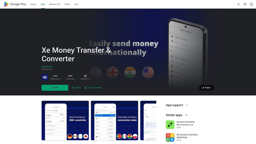 Xe Money Transfer & Converter