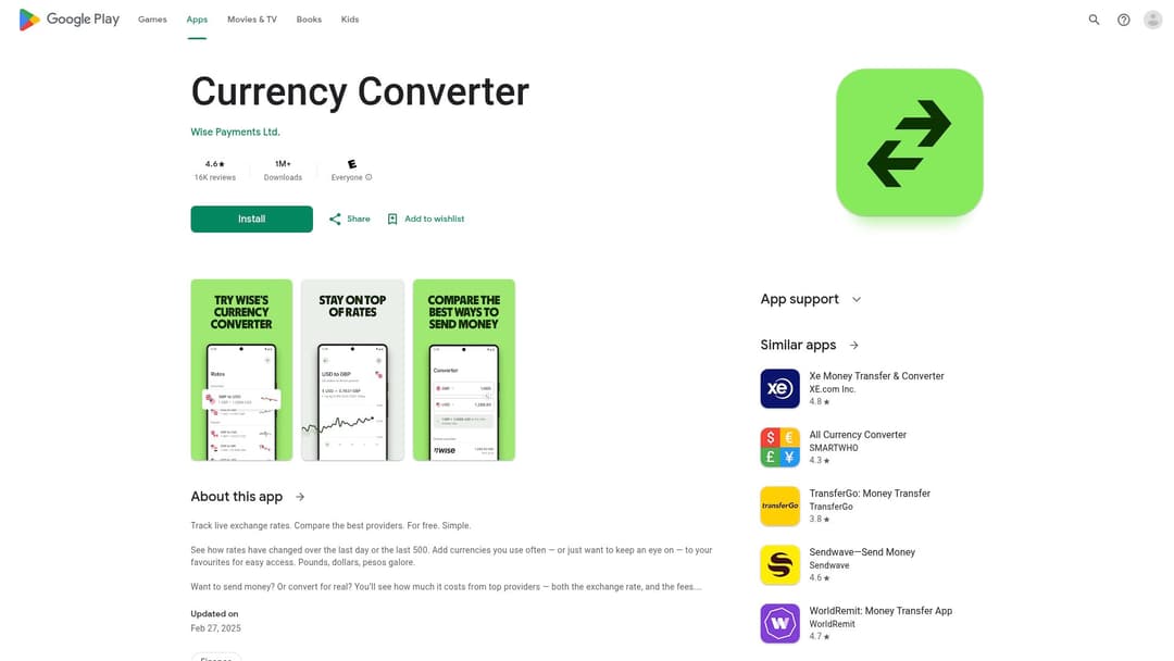 Currency Converter - Wise Payments Ltd.