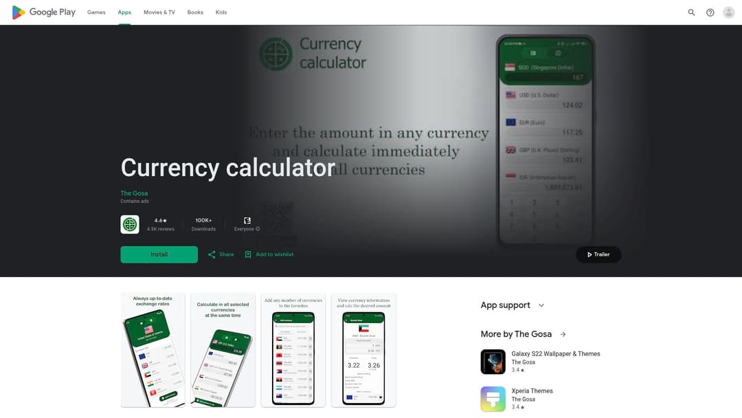 Currency calculator
