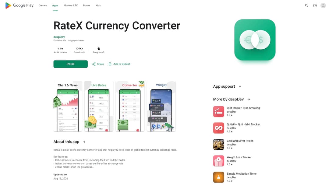 RateX Currency Converter