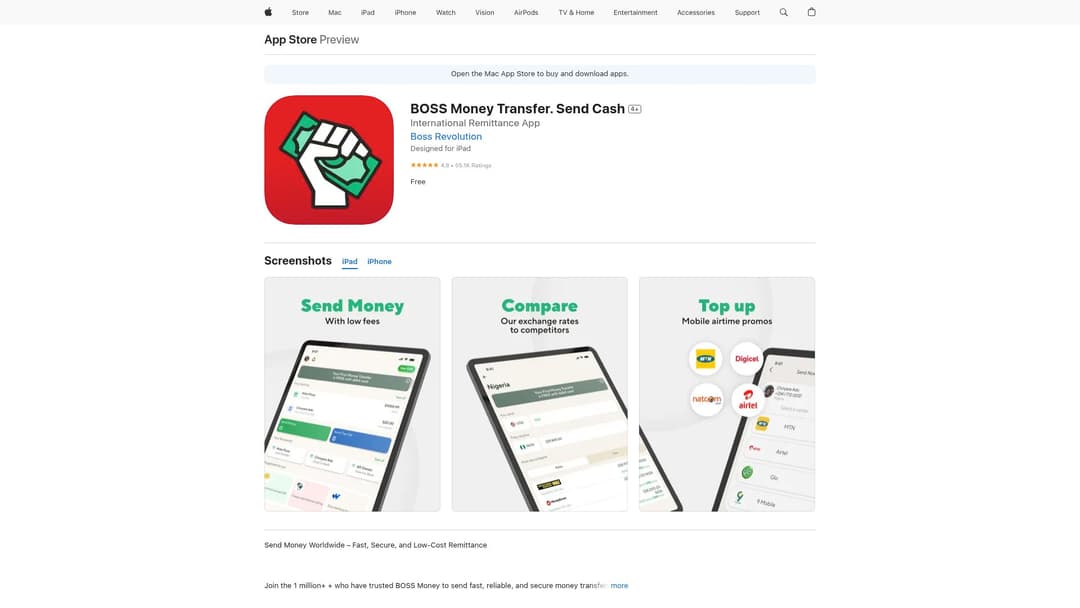 BOSS Money Transfer. Send Cash
