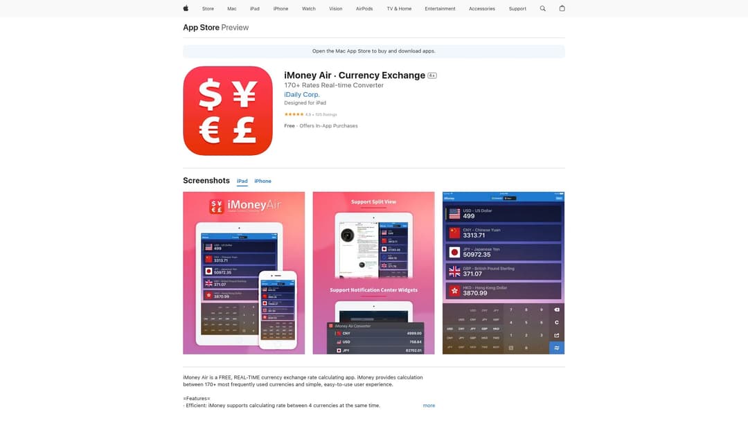 iMoney Air · Currency Exchange