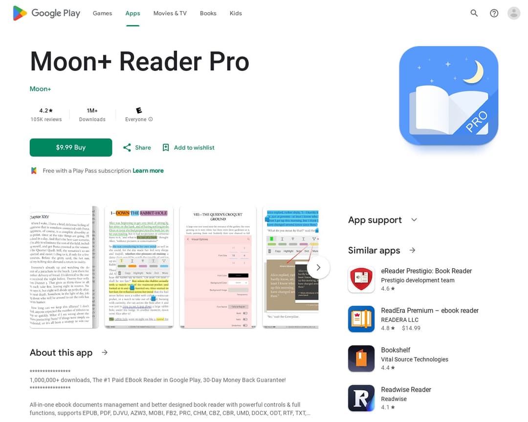 Moon+ Reader Pro