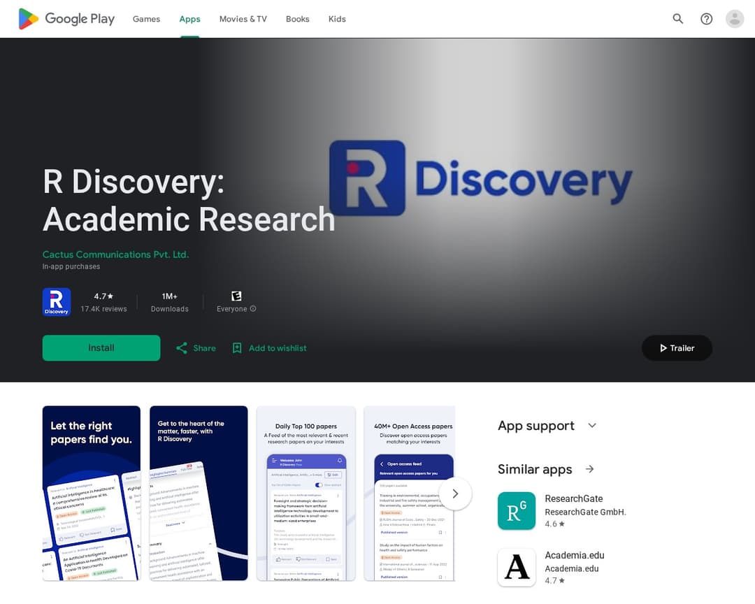 R Discovery: Academic Research