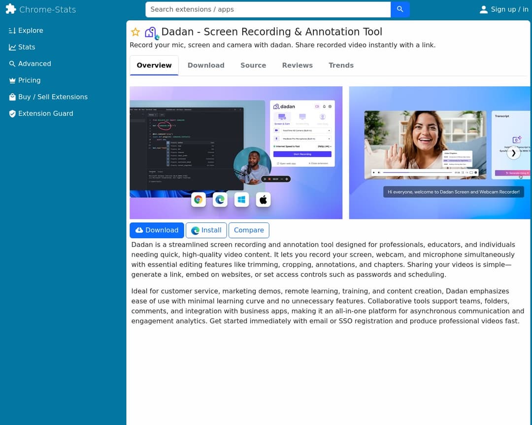 Dadan - Screen Recording & Annotation Tool