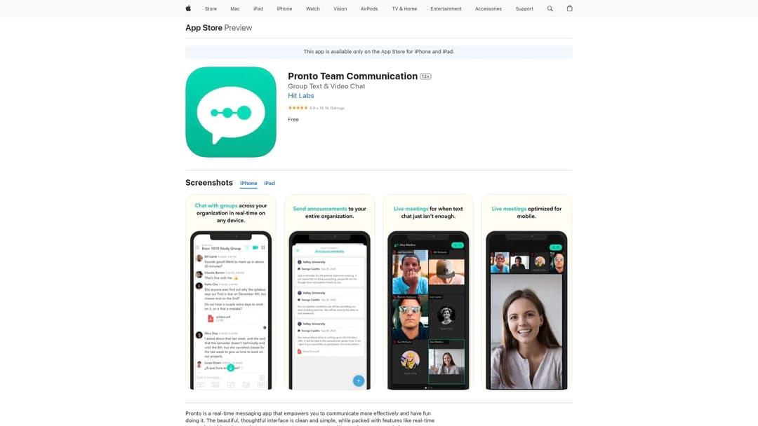 Pronto Team Communication