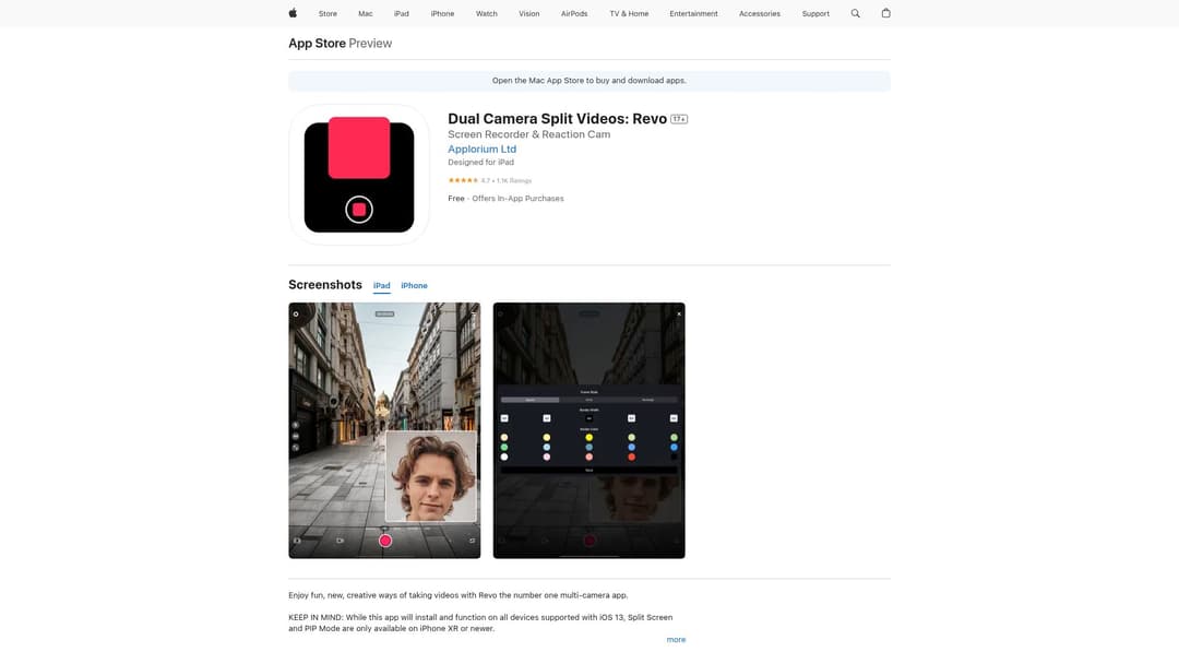 Dual Camera Split Videos: Revo