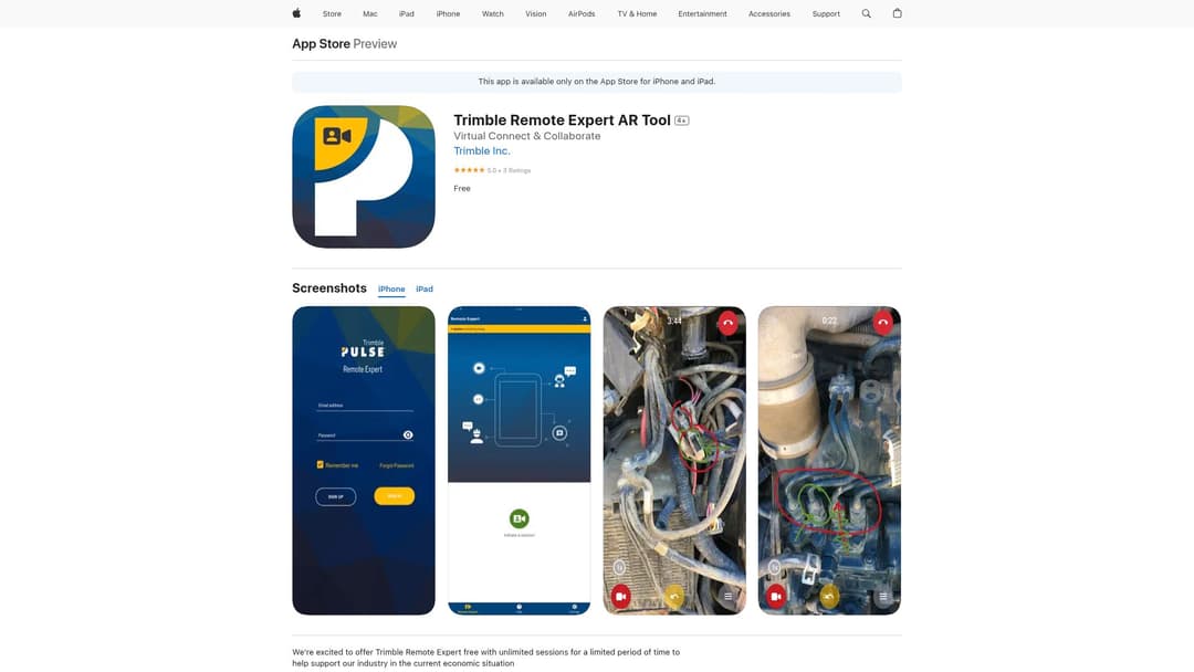 Trimble Remote Expert AR Tool