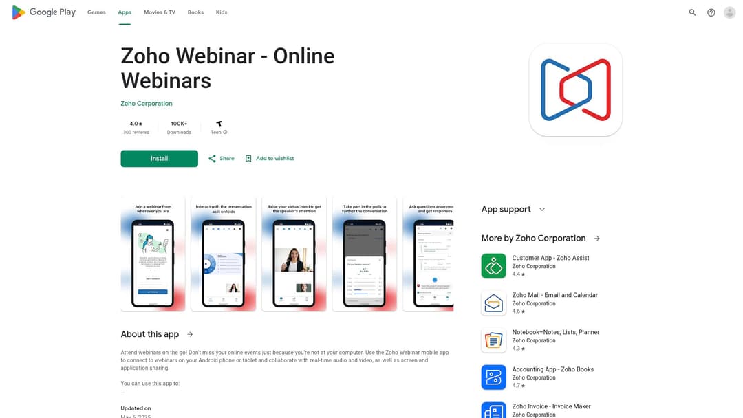 Zoho Webinar