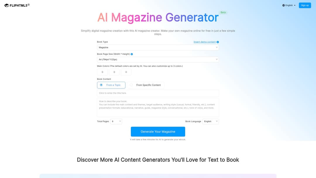 AI Magazine Generator