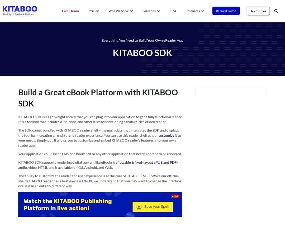 KITABOO SDK