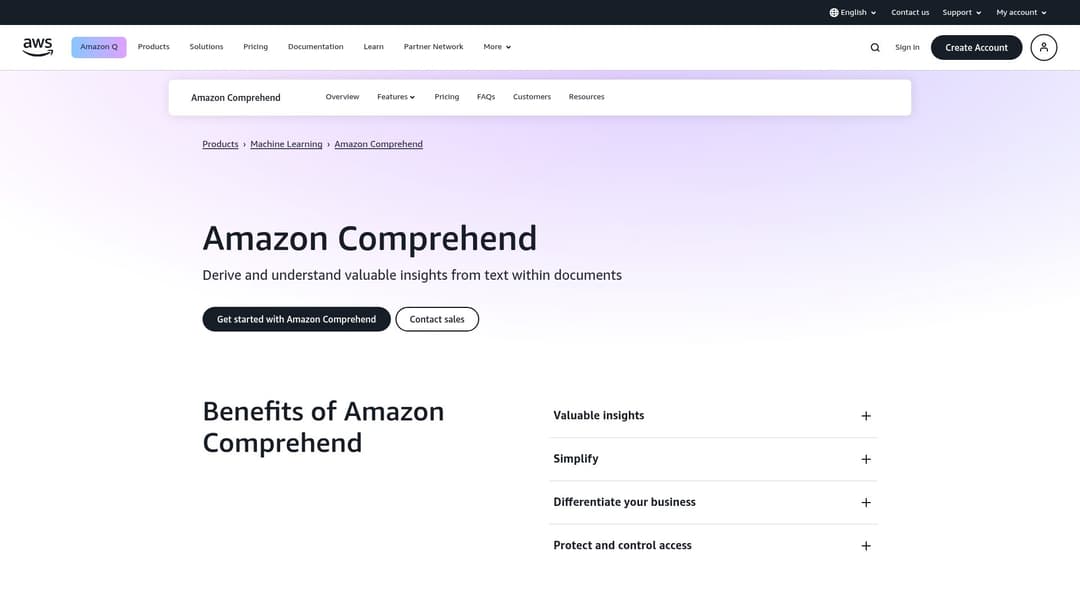Amazon Comprehend