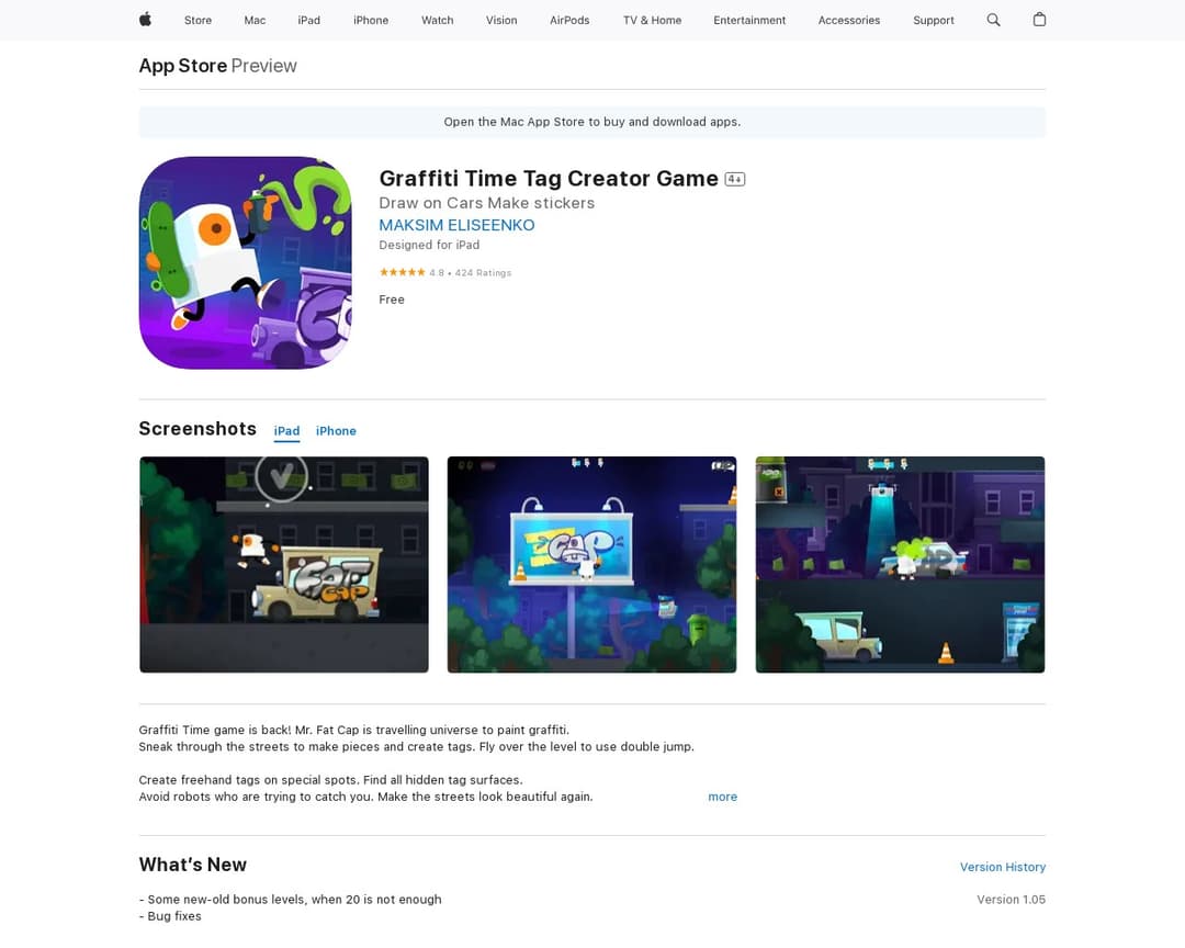 Graffiti Time Tag Creator Game