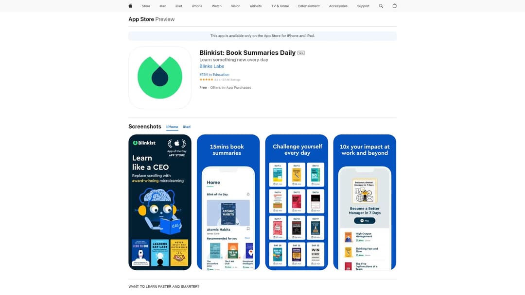 Blinkist: Book Summaries Daily