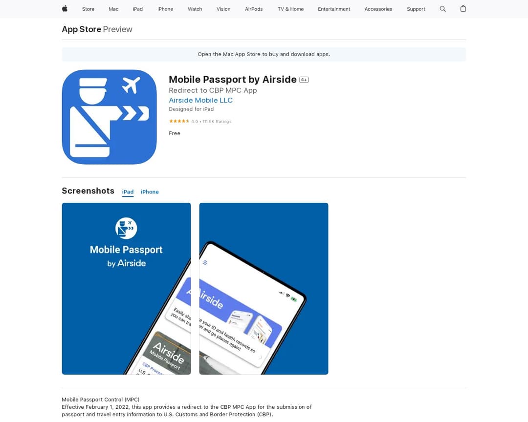 Mobile Passport by Airside