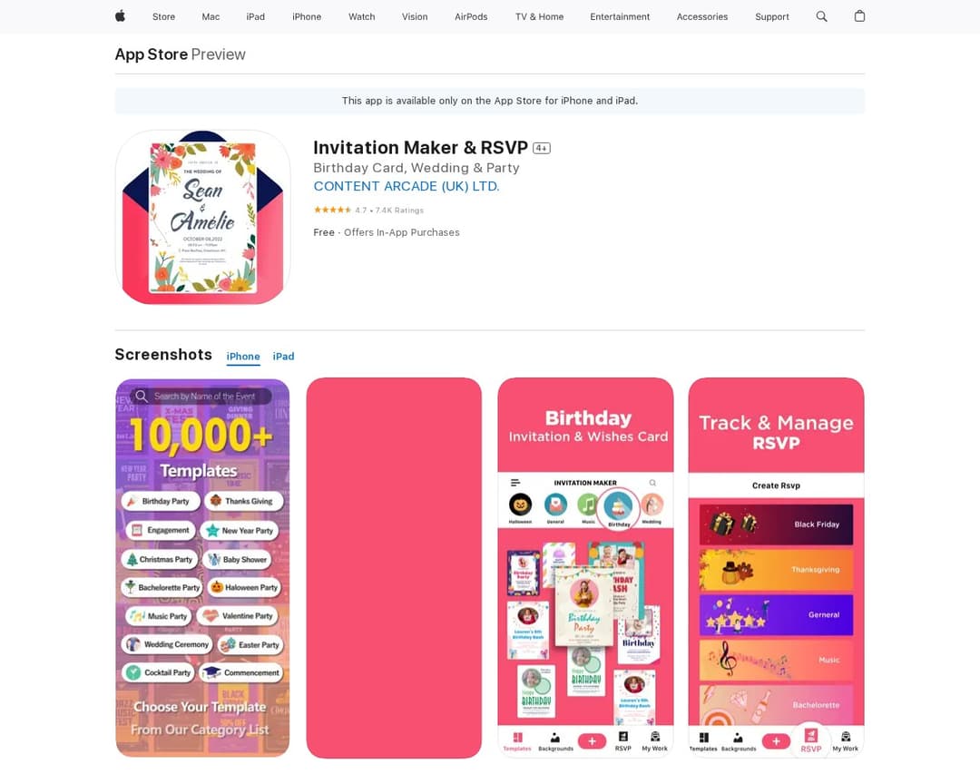 Invitation Maker & RSVP