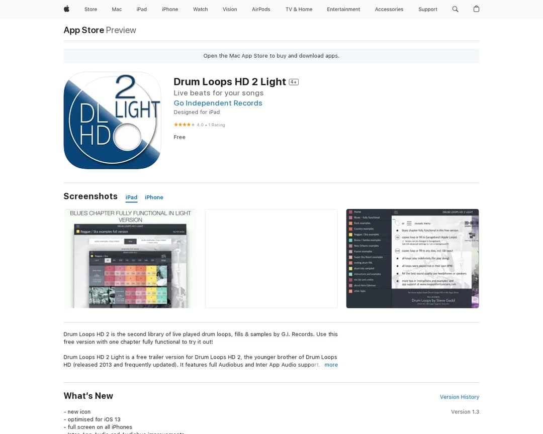 Drum Loops HD 2 Light