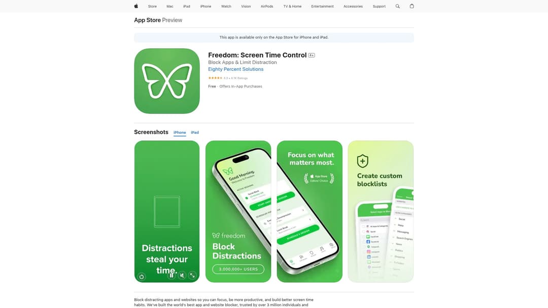 Freedom: Screen Time Control