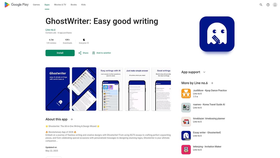 GhostWriter: Easy good writing