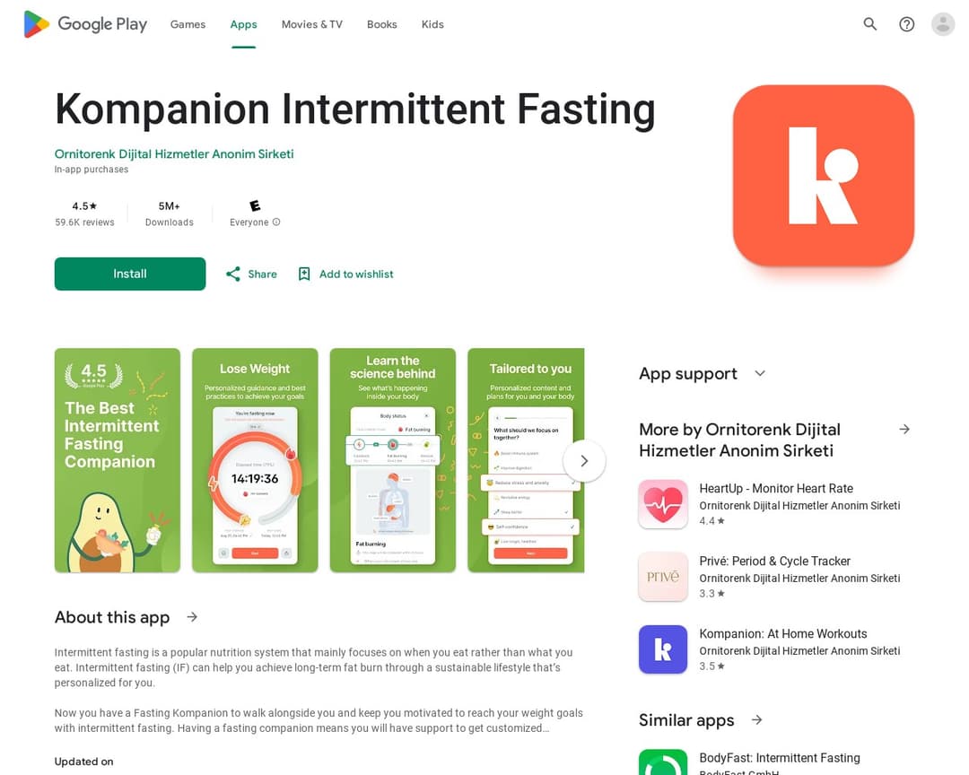Kompanion Intermittent Fasting