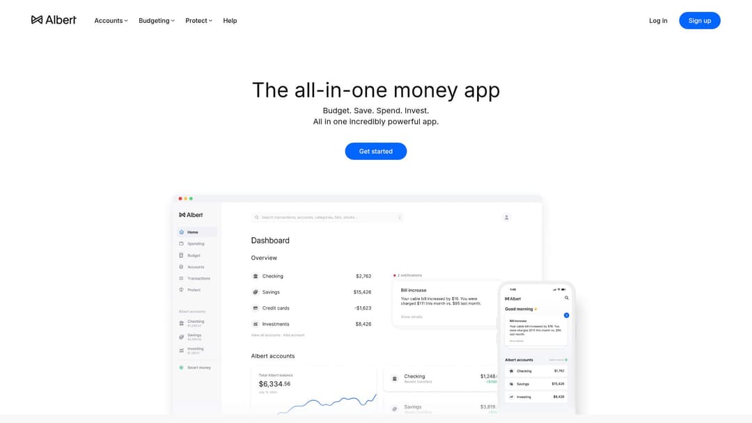 Albert | The all-in-one money app. Budget. Save. Spend. Invest.