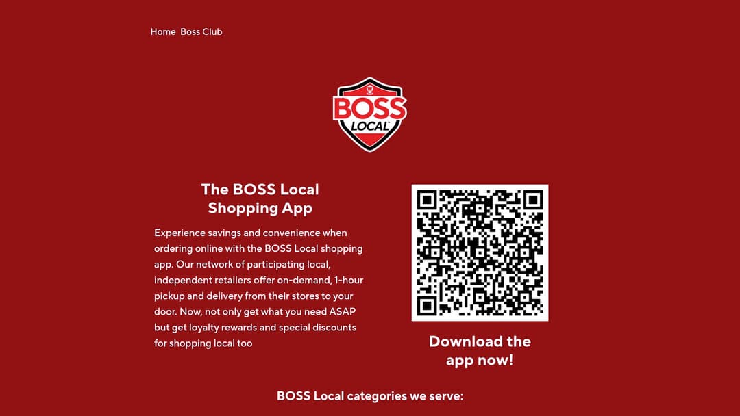 The BOSS Local Shopping App
