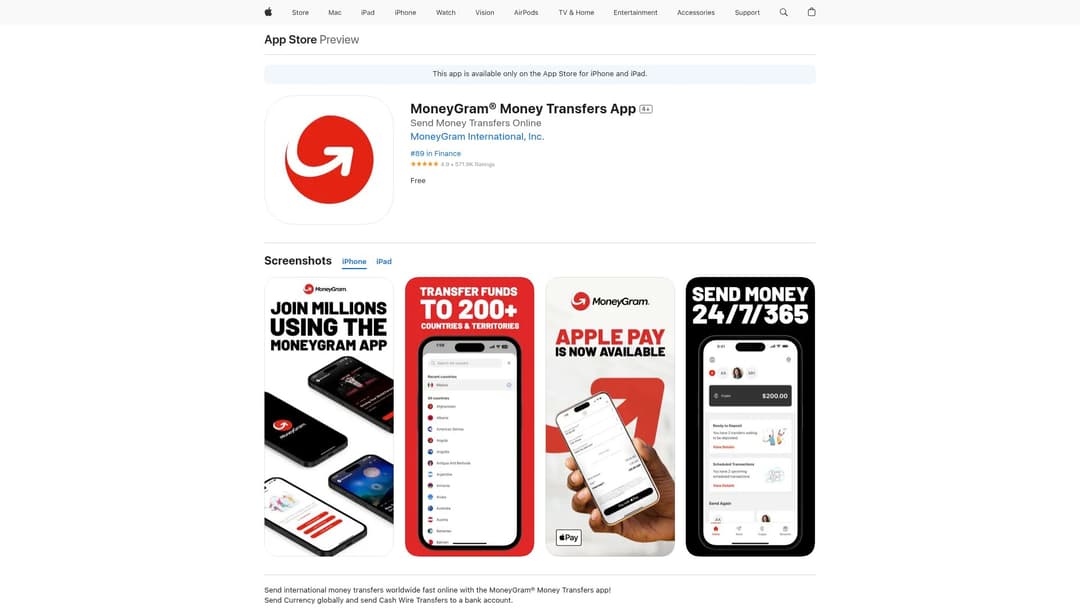 MoneyGram® Money Transfers App