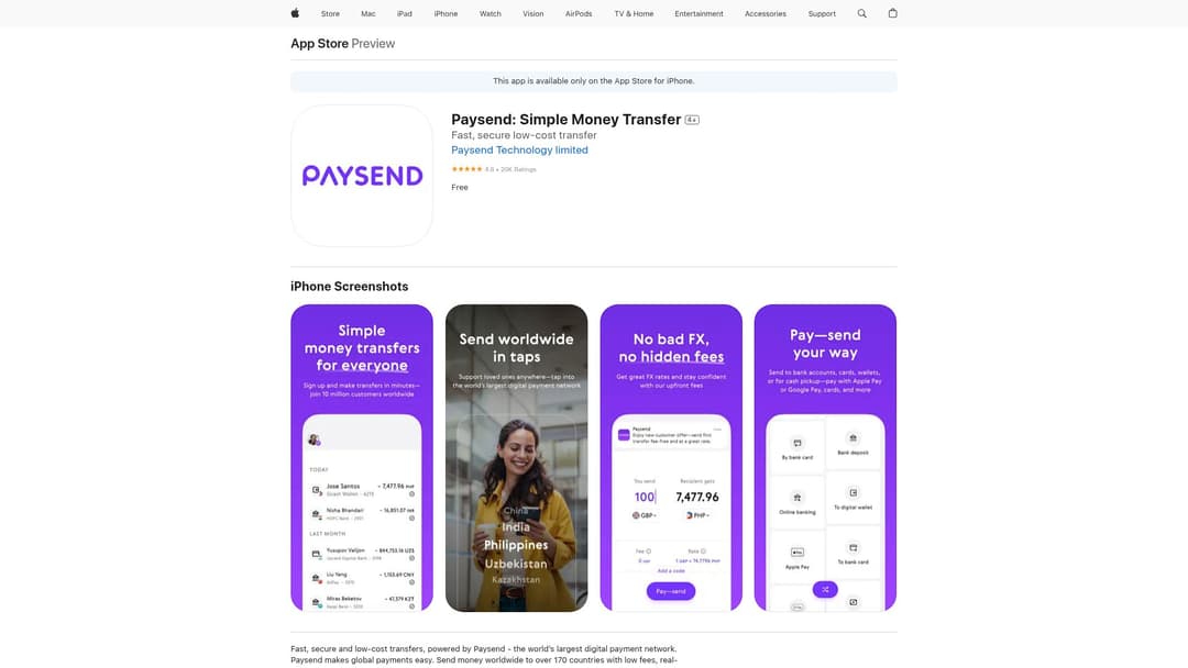 Paysend: Simple Money Transfer