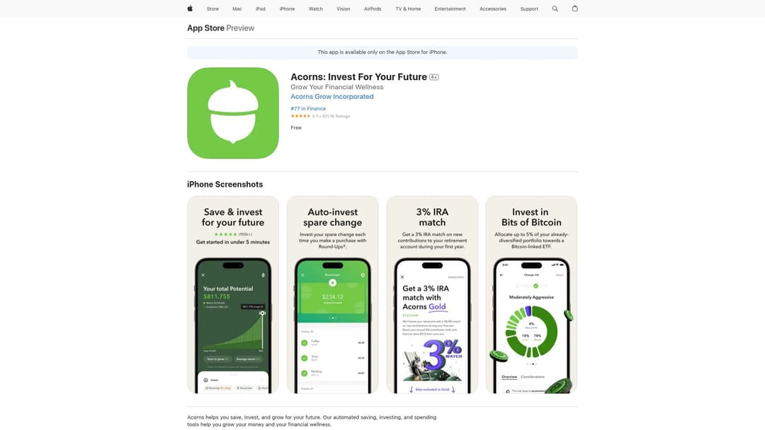Acorns: Invest For Your Future