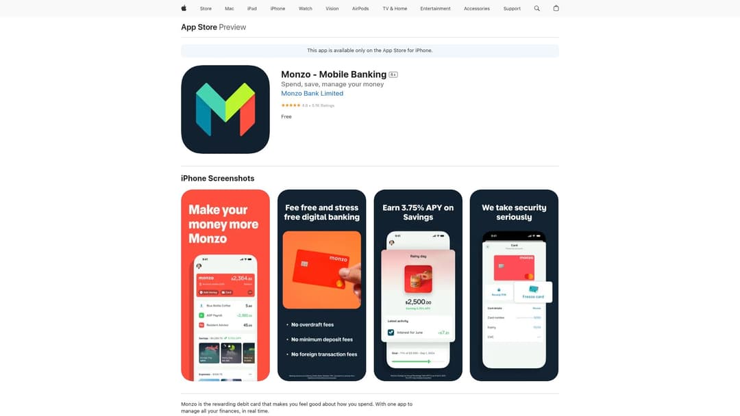 Monzo - Mobile Banking