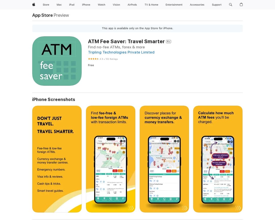 ATM Fee Saver: Travel Smarter