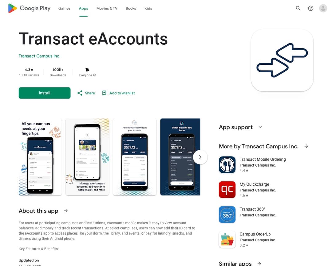 Transact eAccounts
