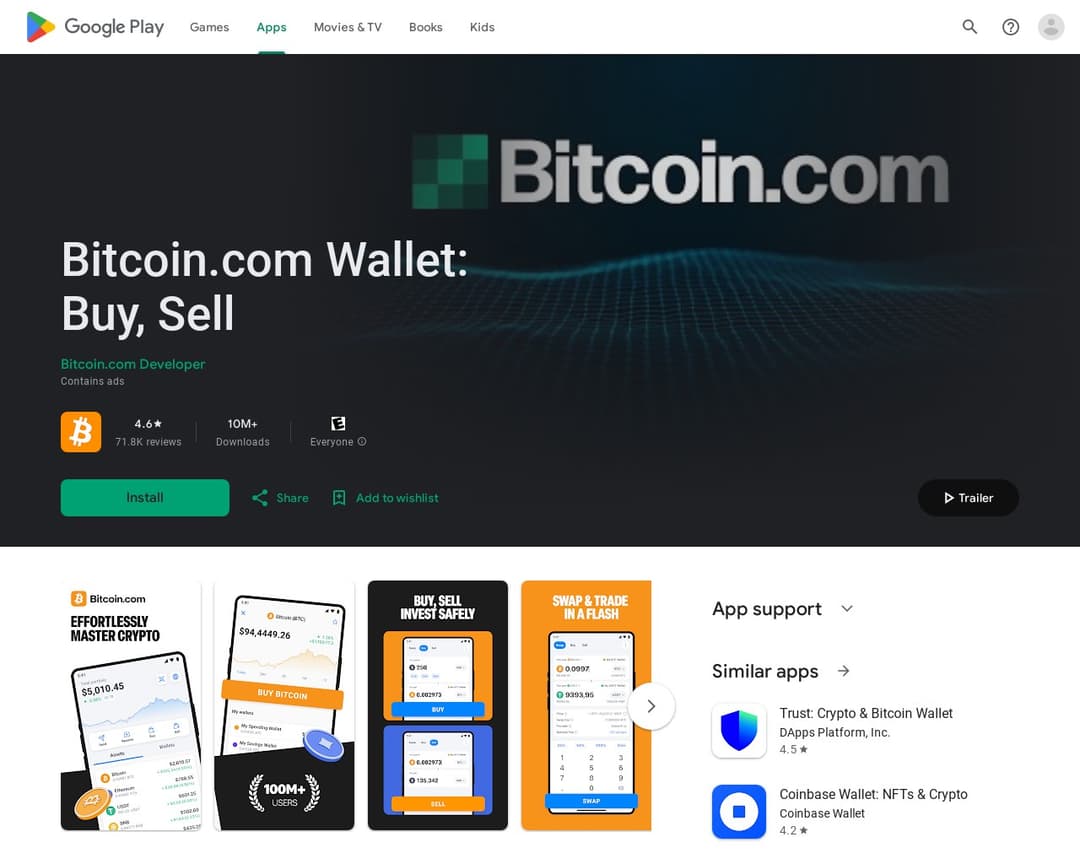 Bitcoin.com Wallet: Buy, Sell