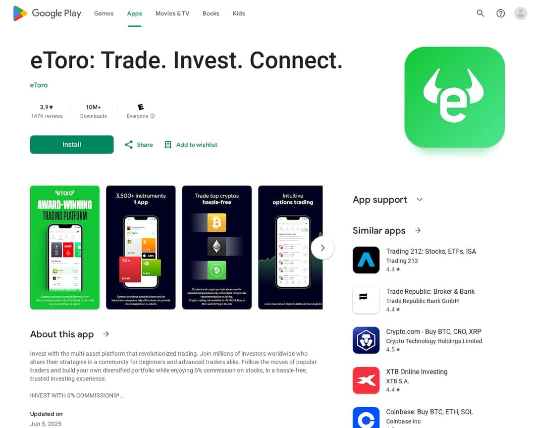 eToro: Trade. Invest. Connect.