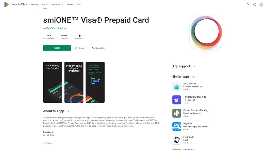 smiONE™ Visa® Prepaid Card