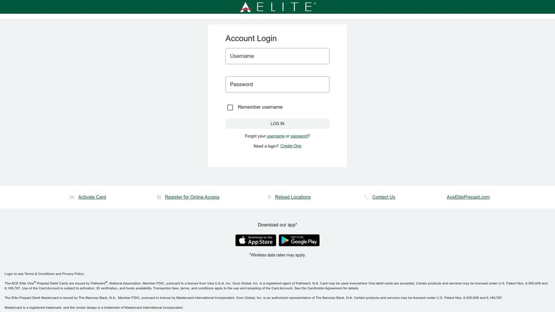ACE Elite Prepaid Account