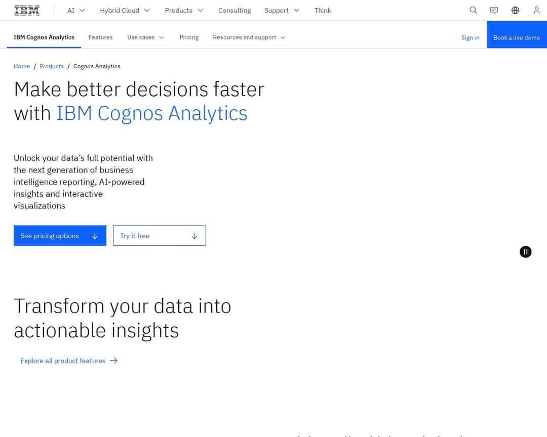 IBM Cognos Analytics