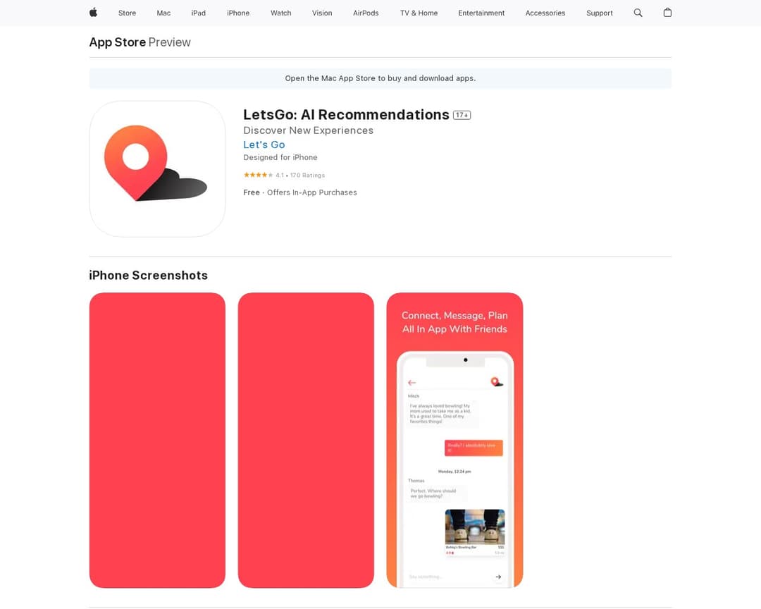 LetsGo: AI Recommendations