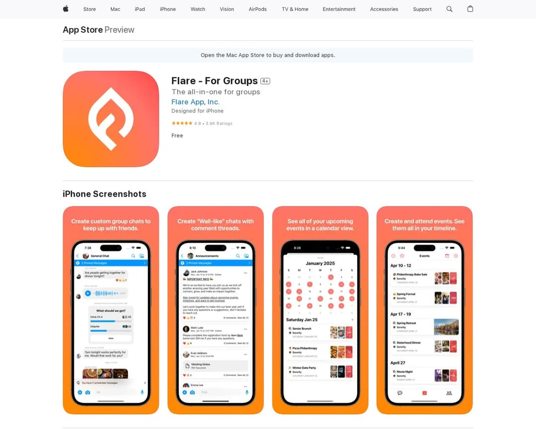 Flare - For Groups Social Networking