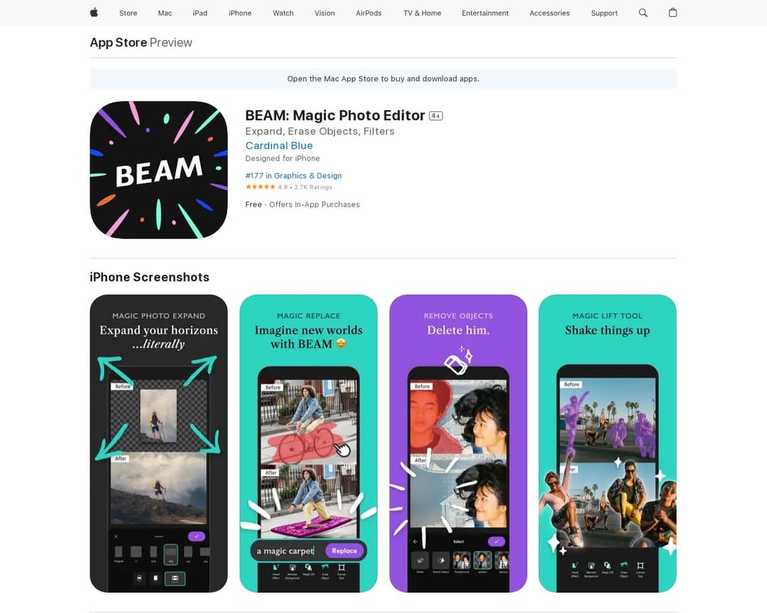 BEAM: Magic Photo Editor